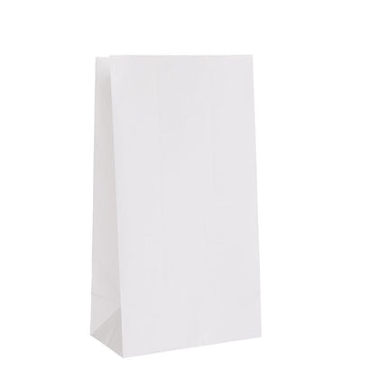 Uitdeelzakjes Wit 25cm 12st van Unique koop je bij Partywinkel