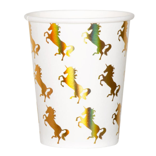Unicorn Bekers Papier 210ml 10st van Boland koop je bij Partywinkel