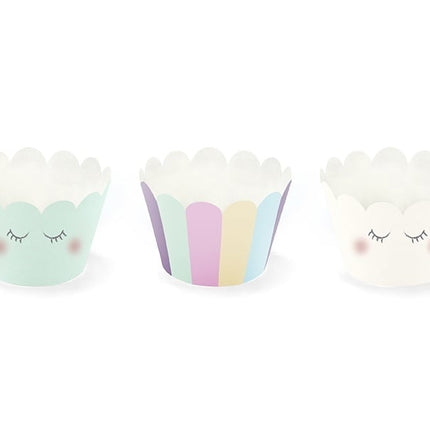 Unicorn Cupcake Vormpjes 6st van Partydeco koop je bij Partywinkel
