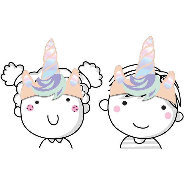 Unicorn Feesthoedjes Rainbows Papier 6st van Folat koop je bij Partywinkel