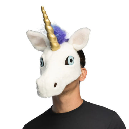 Unicorn Masker Pluche van Boland koop je bij Partywinkel