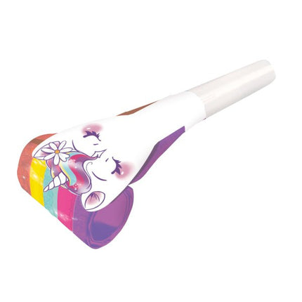 Unicorn Roltongen Gekleurd 8st van Riethmueller koop je bij Partywinkel