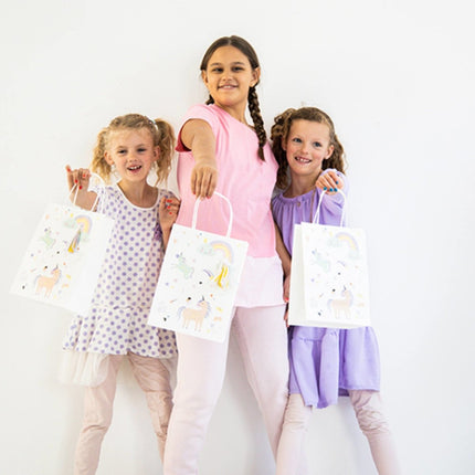 Unicorn Uitdeelzakjes Rainbows 6st van Folat koop je bij Partywinkel