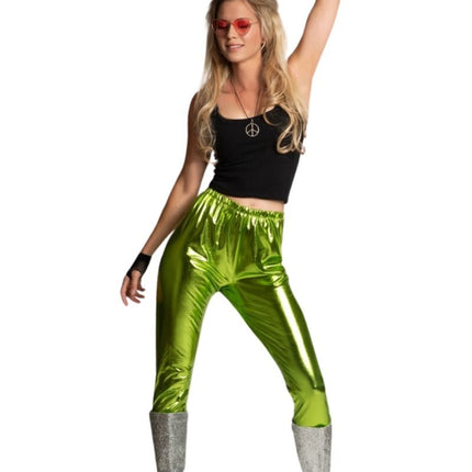 Pantalones Disco Verde Metalizado