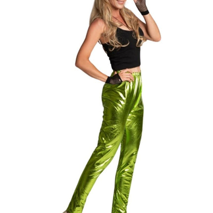 Pantalones Disco Verde Metalizado