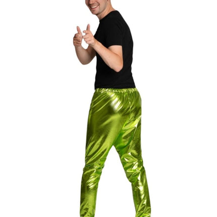 Pantalones Disco Verde Metalizado