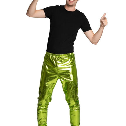 Pantalones Disco Verde Metalizado