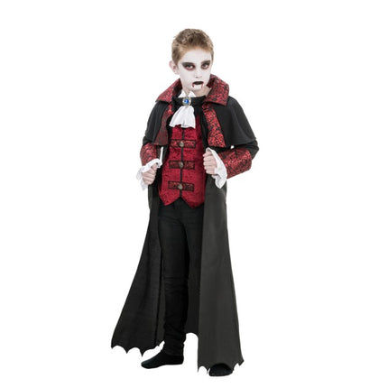 Disfraz de vampiro para niño, negro y rojo