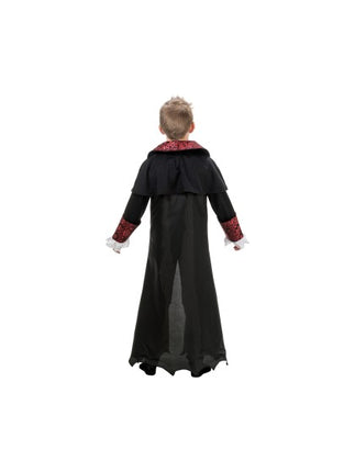 Disfraz de vampiro para niño, negro y rojo