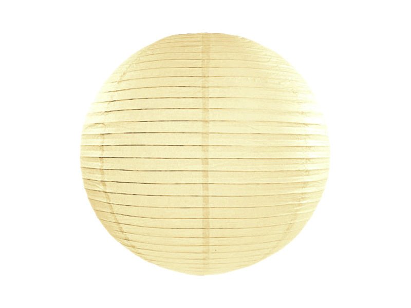 Vanille Creme Lampion Rond 20cm van Partydeco koop je bij Partywinkel