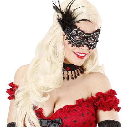 Veer Oogmasker Zwart van Widmann koop je bij Partywinkel