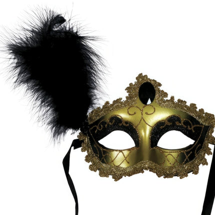 Venetiaans Oogmasker Goud Zwart van Fiestas Guirca koop je bij Partywinkel