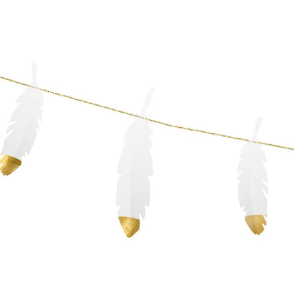 Veren Slingers Wit 1,6m van Partydeco koop je bij Partywinkel