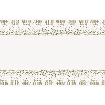 Verjaardag Tafelkleed Goud Confetti 2,13m van Unique koop je bij Partywinkel