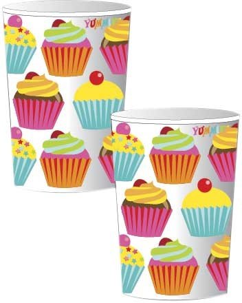 Verjaardags Bekers Cupcake 250ml 8st van Haza Witbaard koop je bij Partywinkel