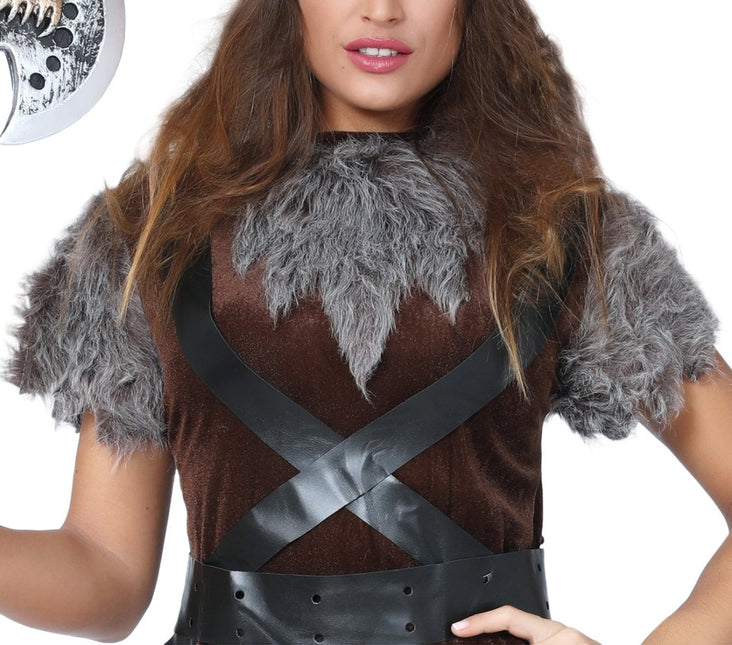 Viking Kostuum Bruin Grijs Dames van Fiestas Guirca koop je bij Partywinkel