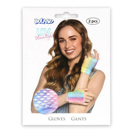 Visnet Handschoenen Regenboog van Boland koop je bij Partywinkel