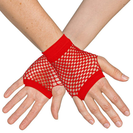 Visnet Handschoenen Rood van Boland koop je bij Partywinkel