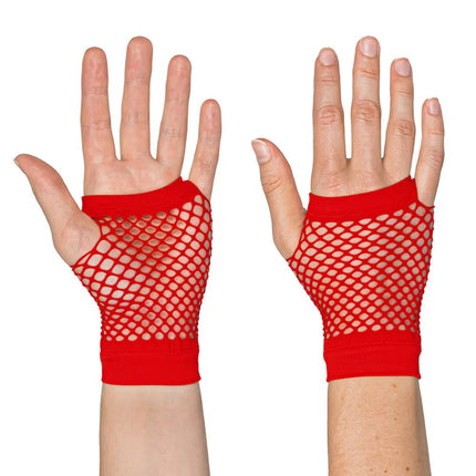 Visnet Handschoenen Rood van Boland koop je bij Partywinkel