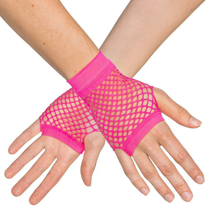 Visnet Handschoenen Roze van Boland koop je bij Partywinkel