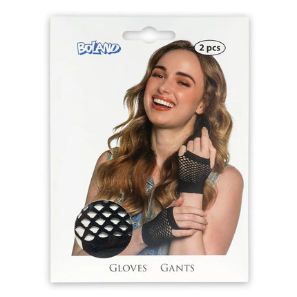 Visnet Handschoenen Zwart van Boland koop je bij Partywinkel