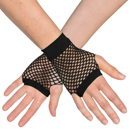 Visnet Handschoenen Zwart van Boland koop je bij Partywinkel