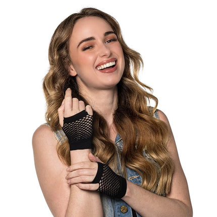 Visnet Handschoenen Zwart van Boland koop je bij Partywinkel