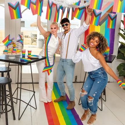 Vlag Regenboog Pride 1,5m van Boland koop je bij Partywinkel