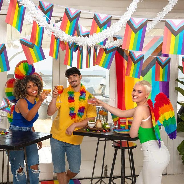 Vlag Regenboog Pride 1,5m van Boland koop je bij Partywinkel