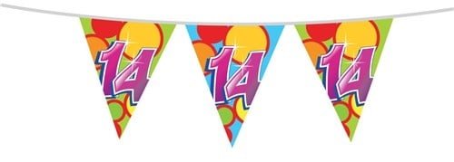 Vlaggenlijn 14 Jaar 10m - Partywinkel - 8711319055484