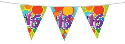 Vlaggenlijn 16 Jaar 10m - Partywinkel - 8711319055224