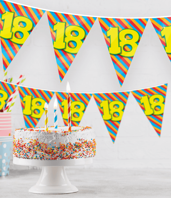 Vlaggenlijn 40 Jaar Gekleurd 10m van Paper Dreams koop je bij Partywinkel