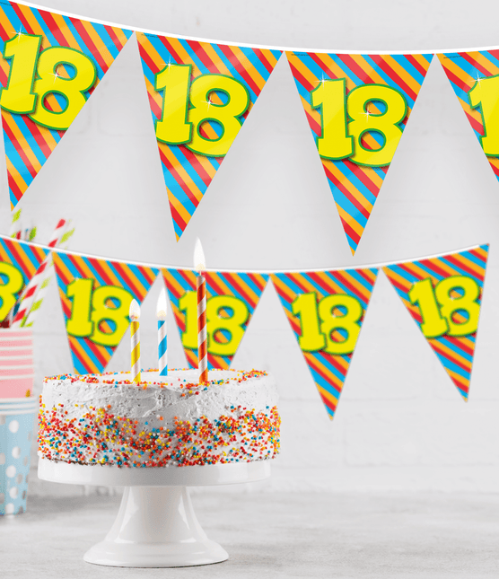 Vlaggenlijn 7 Jaar Gekleurd 10m van Paper Dreams koop je bij Partywinkel