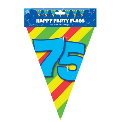 Vlaggenlijn 75 Jaar Gekleurd 10m van Paper Dreams koop je bij Partywinkel
