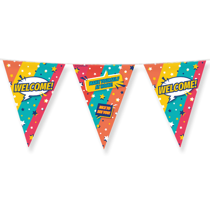 Vlaggenlijn Welcome 10m van Paper Dreams koop je bij Partywinkel