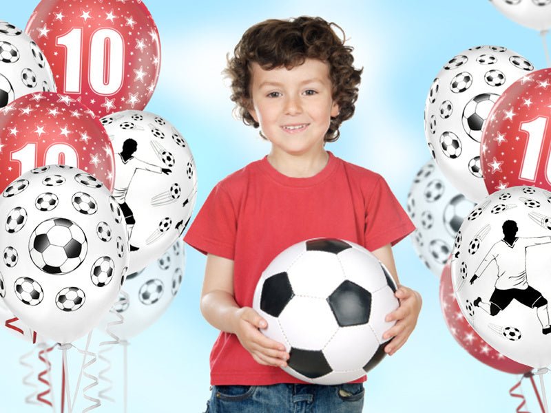 Voetbal Ballonnen 30cm 6st van Partydeco koop je bij Partywinkel