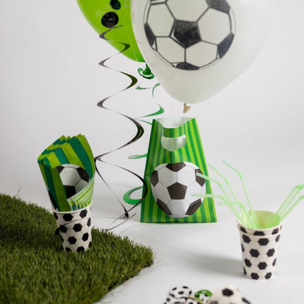 Voetbal Ballonnen Groen 30cm 8st van Paper Dreams koop je bij Partywinkel