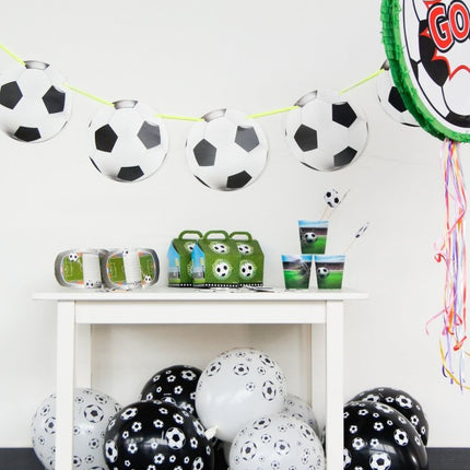 Voetbal Bekers 3D Plastic 250ml 4st - Partywinkel - 8714572262019