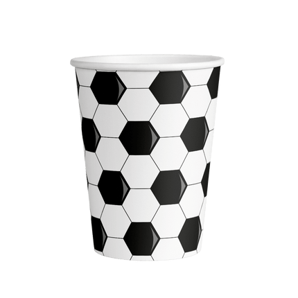 Voetbal Bekers 9cm 8st van Paper Dreams koop je bij Partywinkel