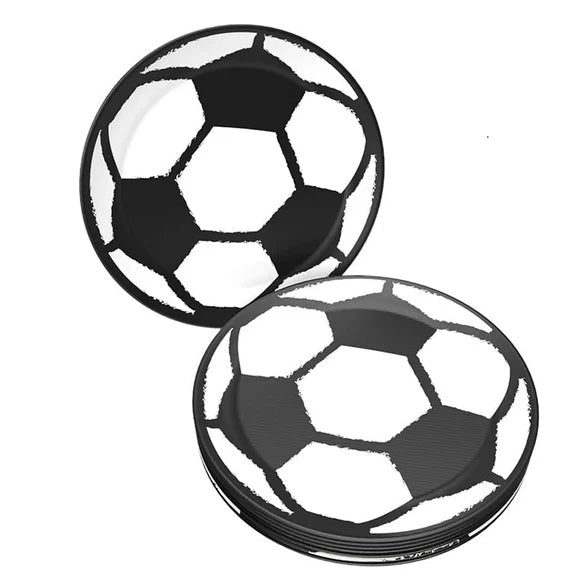 Voetbal Borden Zwart Wit Papier 23cm 8st van VDV Benefit koop je bij Partywinkel