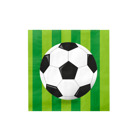 Voetbal Servetten 16cm 16st van Paper Dreams koop je bij Partywinkel