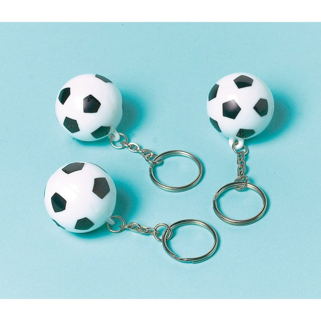 Voetbal Uitdeelcadeautjes Sleutelhangers 2,8cm 12st van Riethmueller koop je bij Partywinkel