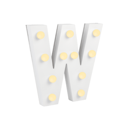 W Licht Letter 16,5cm van Paper Dreams koop je bij Partywinkel