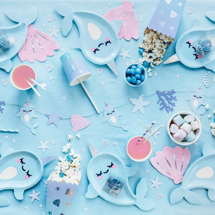 Walvis Borden 29cm 6st van Partydeco koop je bij Partywinkel