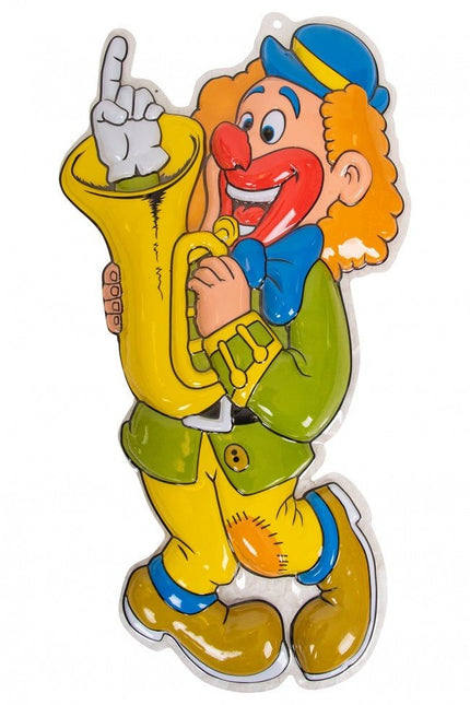 Wanddecoratie Clown Groene Jas 60cm van PartyXplosion koop je bij Partywinkel