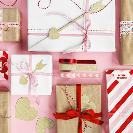 Washi Tape Goud Wit 10m 4st van Partydeco koop je bij Partywinkel