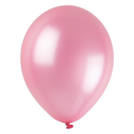 Globos perlados de color rosa intenso, 30 cm, 50 unidades