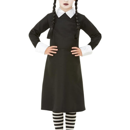 Wednesday Jurk Zwart Meisje Gothic van Smiffys koop je bij Partywinkel