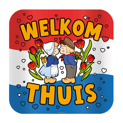 Welkom Thuis Deurbord 50cm - Partywinkel - 8716764244261