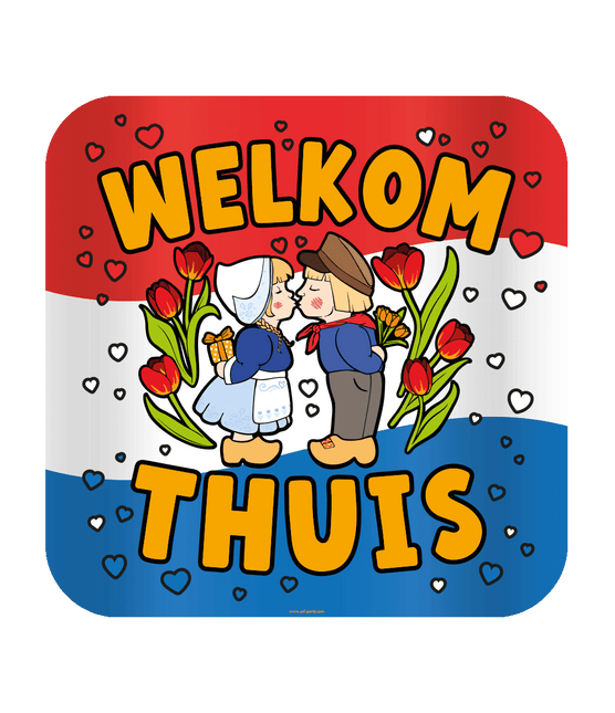 Welkom Thuis Deurbord 50cm - Partywinkel - 8716764244261